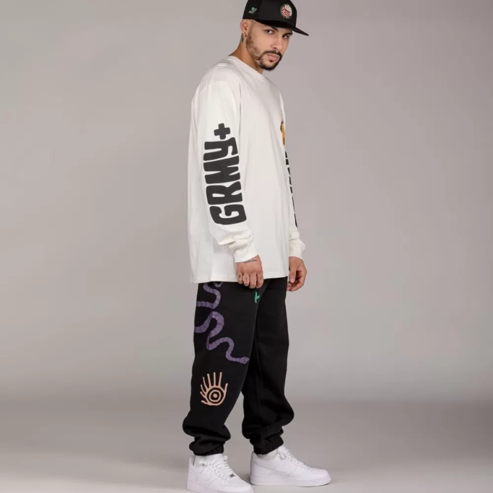 Grimey Camiseta Manga Larga "Snipes X True Roots" - White | Fall 22 Flash Sale