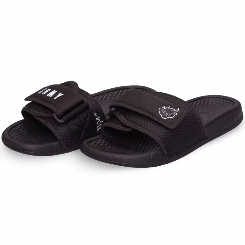 Grimey Chanclas "Trespass" - Black | Summer 22 Outlet