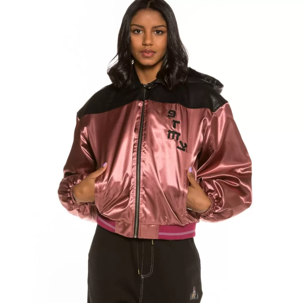 Grimey Chaqueta Bomber Chica Call Of Yore Fw20 Black Cheap