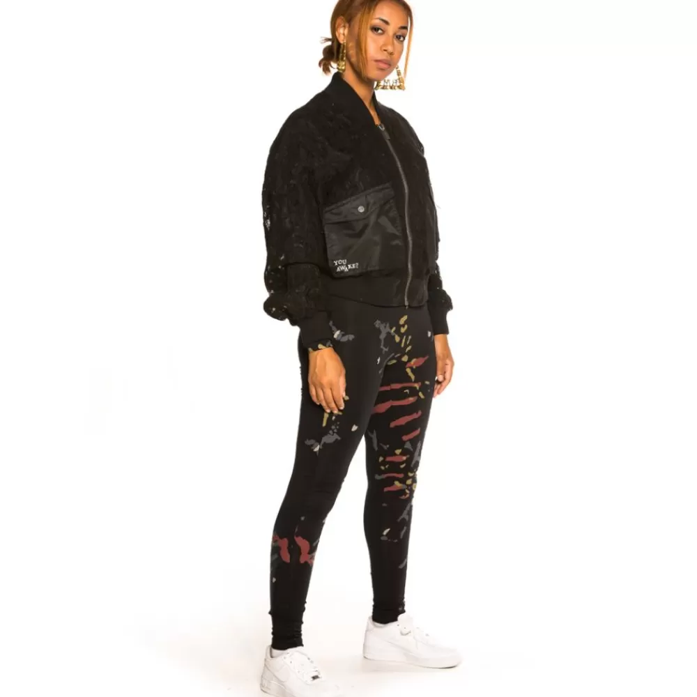 Grimey Chaqueta Bomber De Chica "Jazz Thing" - Black | Fall 21 Clearance