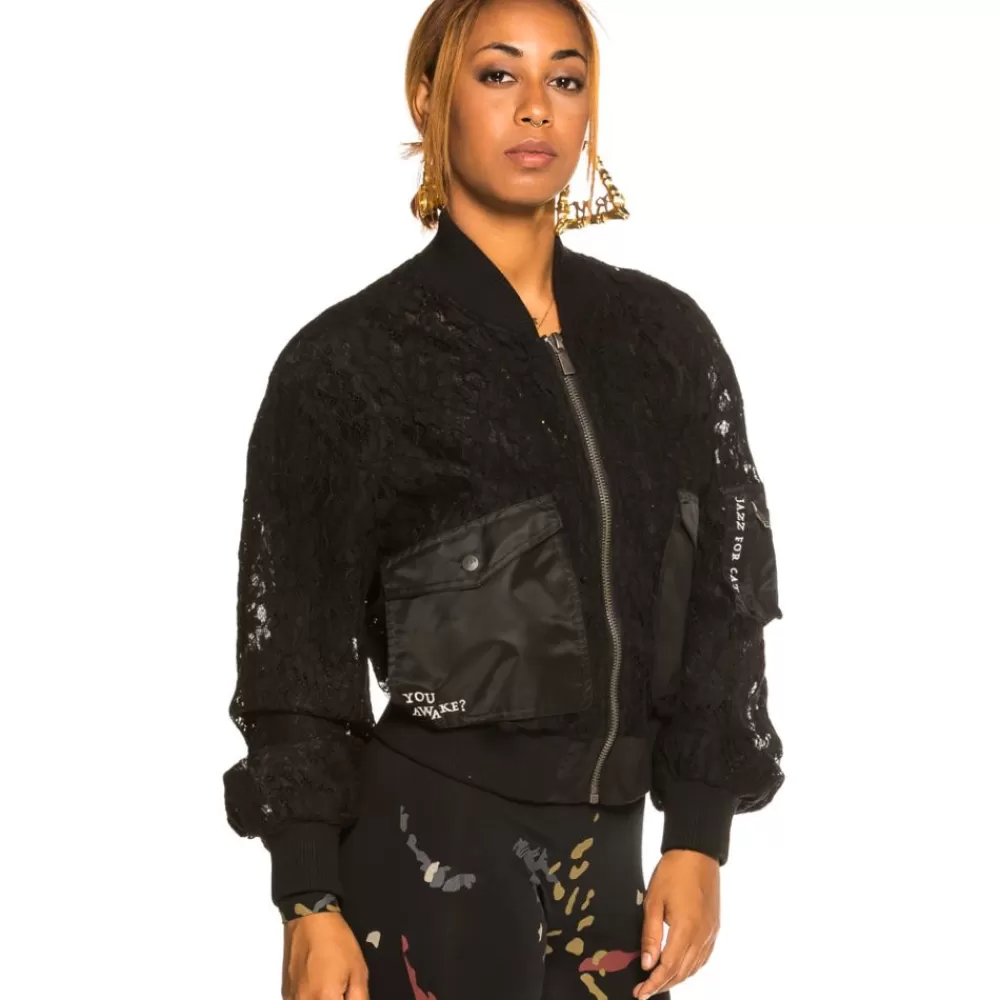 Grimey Chaqueta Bomber De Chica "Jazz Thing" - Black | Fall 21 Clearance