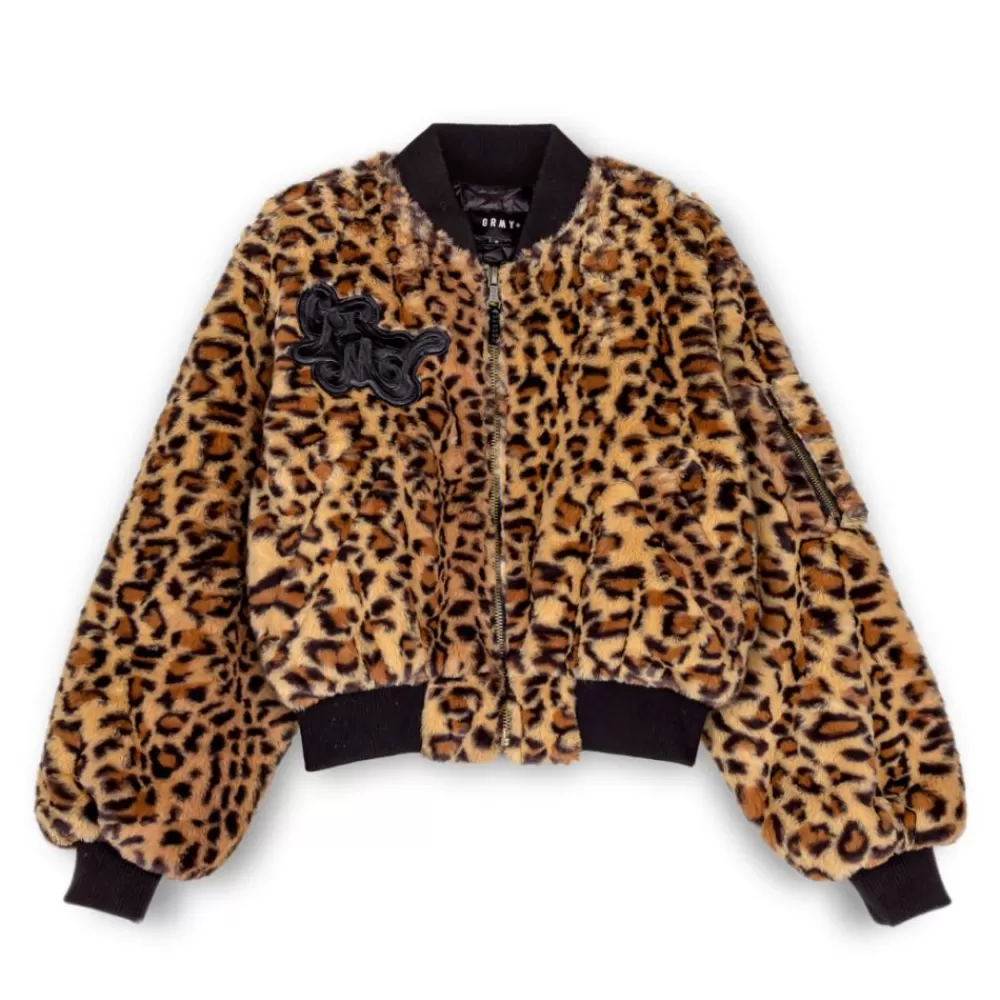 Grimey Chaqueta Bomber De Chica "Westbound" Fur - Leopard | Fall 22 New