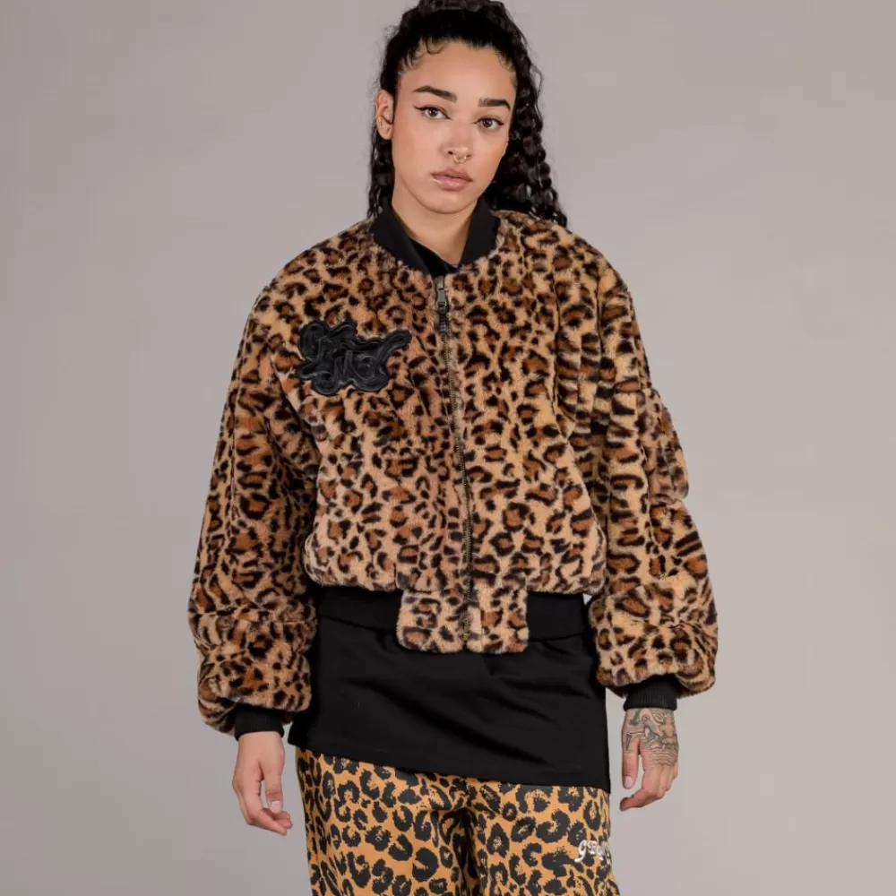 Grimey Chaqueta Bomber De Chica "Westbound" Fur - Leopard | Fall 22 New
