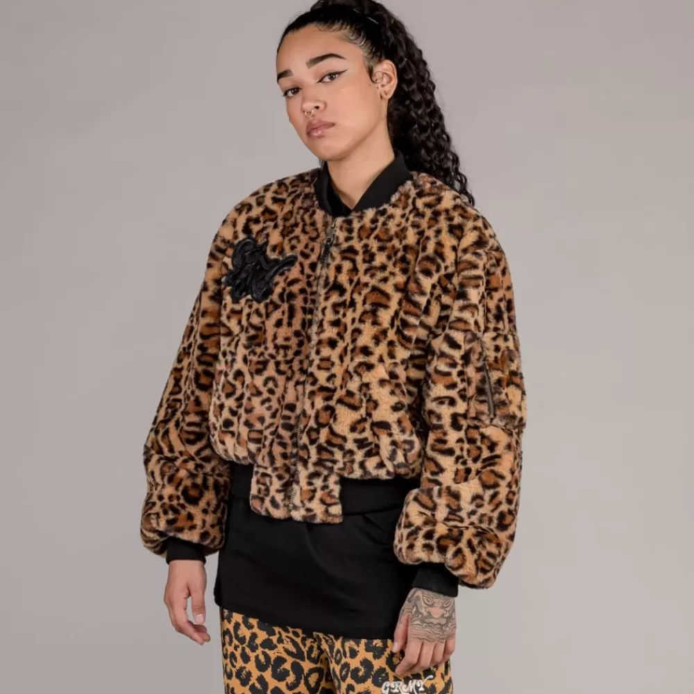 Grimey Chaqueta Bomber De Chica "Westbound" Fur - Leopard | Fall 22 New