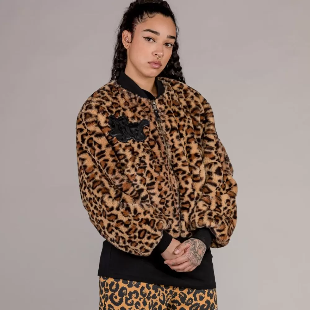 Grimey Chaqueta Bomber De Chica "Westbound" Fur - Leopard | Fall 22 New