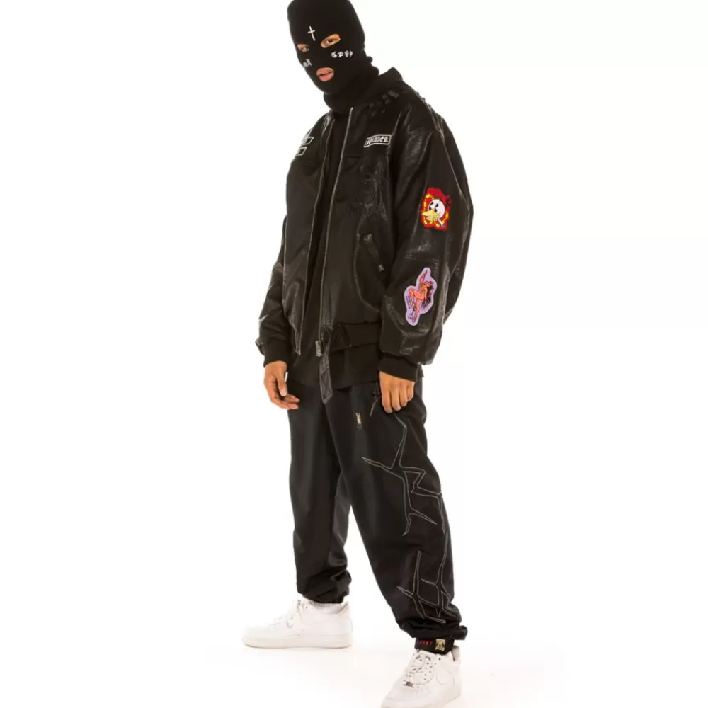 Grimey Chaqueta Bomber "Cecilio X Grmy" Pu Leather | Black - Fall 21 Flash Sale