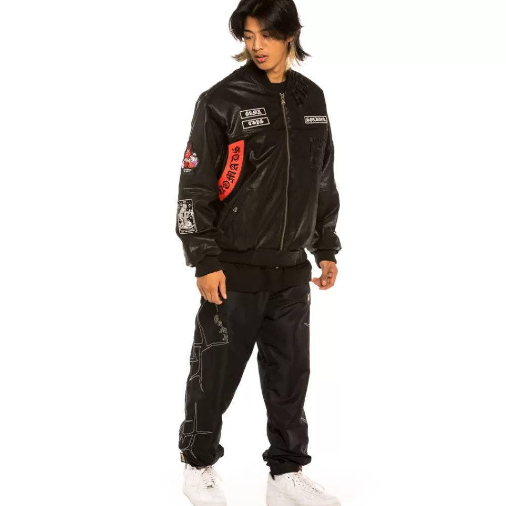 Grimey Chaqueta Bomber "Cecilio X Grmy" Pu Leather | Black - Fall 21 Flash Sale