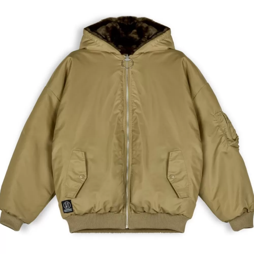 Grimey Chaqueta Bomber Lost Boys Reversible Fur - Brown | Winter 22 Sale