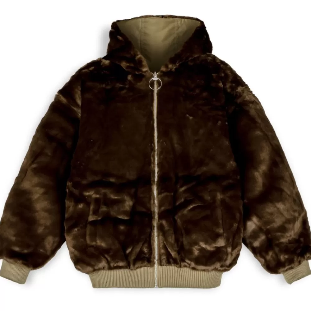 Grimey Chaqueta Bomber Lost Boys Reversible Fur - Brown | Winter 22 Sale