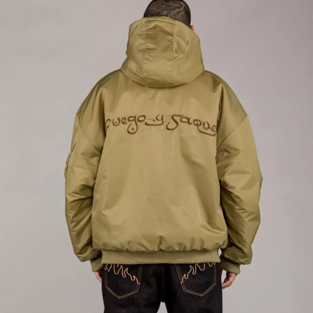 Grimey Chaqueta Bomber Lost Boys Reversible Fur - Brown | Winter 22 Sale