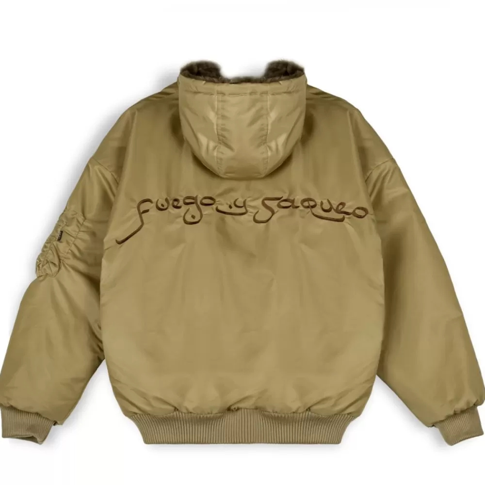 Grimey Chaqueta Bomber Lost Boys Reversible Fur - Brown | Winter 22 Sale