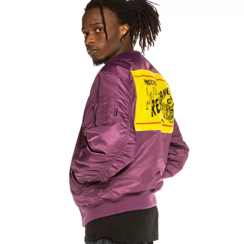 Grimey Chaqueta Bomber Reversible "Liveution" - Purple | Spring 21 Clearance