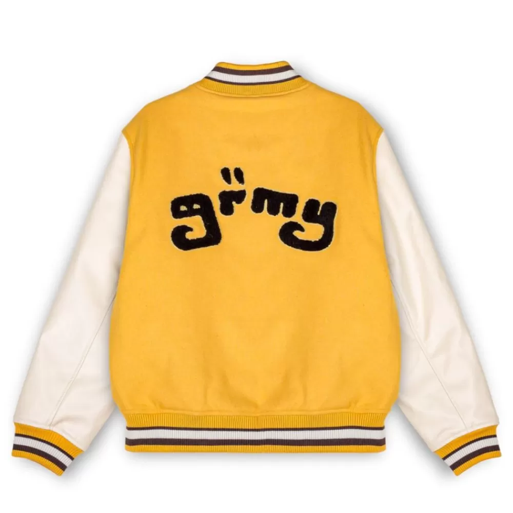 Grimey Chaqueta De Baseball "Lust Mantra" - Yellow | Fall 22 Cheap
