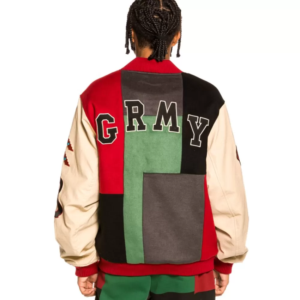 Grimey Chaqueta De Baseball "Singgang Junction" - Green | Fall 21 Hot