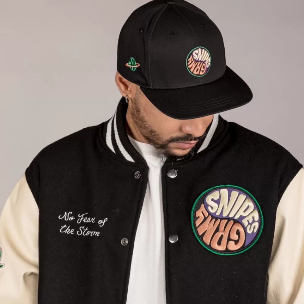 Grimey Chaqueta De Baseball "Snipes X True Roots" - Black | Fall 22 Hot