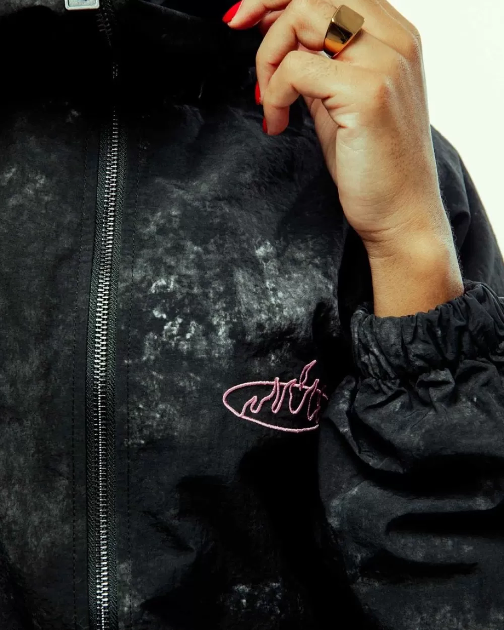 Grimey Chaqueta Melted Stone Tie And Dye Vintage - Black | Fw23 New