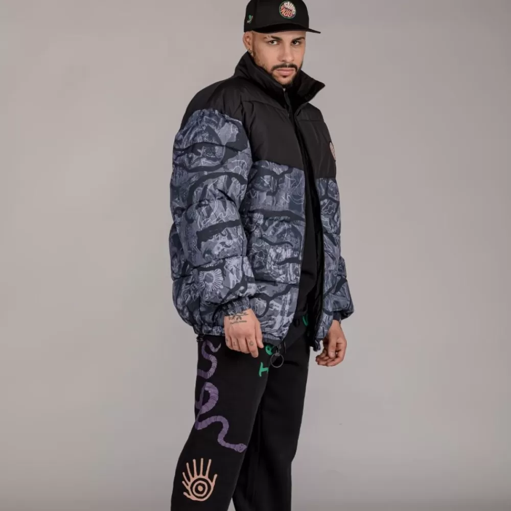 Grimey Chaqueta Puffy "Snipes X True Roots" - Black | Fall 22 Cheap