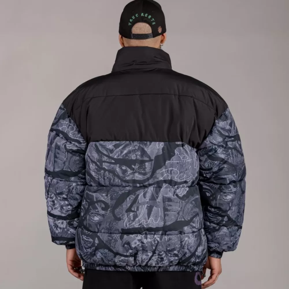 Grimey Chaqueta Puffy "Snipes X True Roots" - Black | Fall 22 Cheap