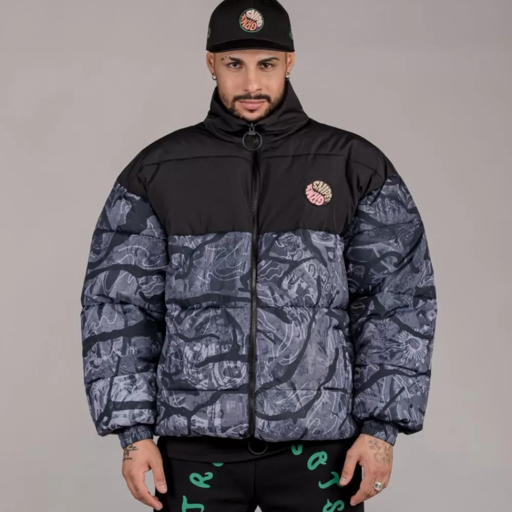 Grimey Chaqueta Puffy "Snipes X True Roots" - Black | Fall 22 Cheap