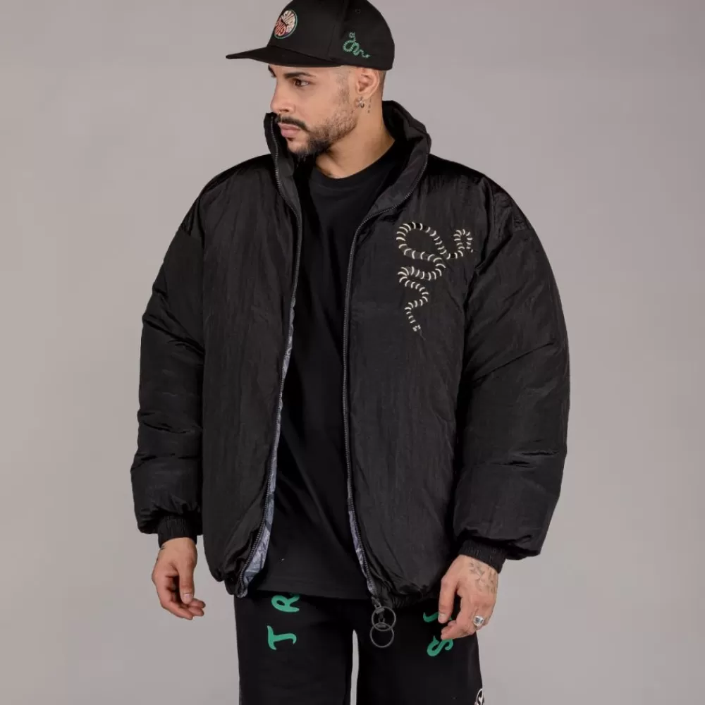 Grimey Chaqueta Puffy "Snipes X True Roots" - Black | Fall 22 Cheap