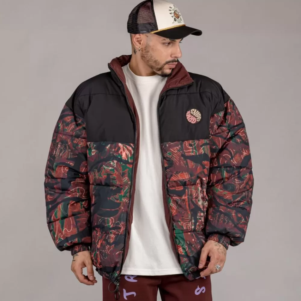 Grimey Chaqueta Puffy "Snipes X True Roots" - Brown | Fall 22 New