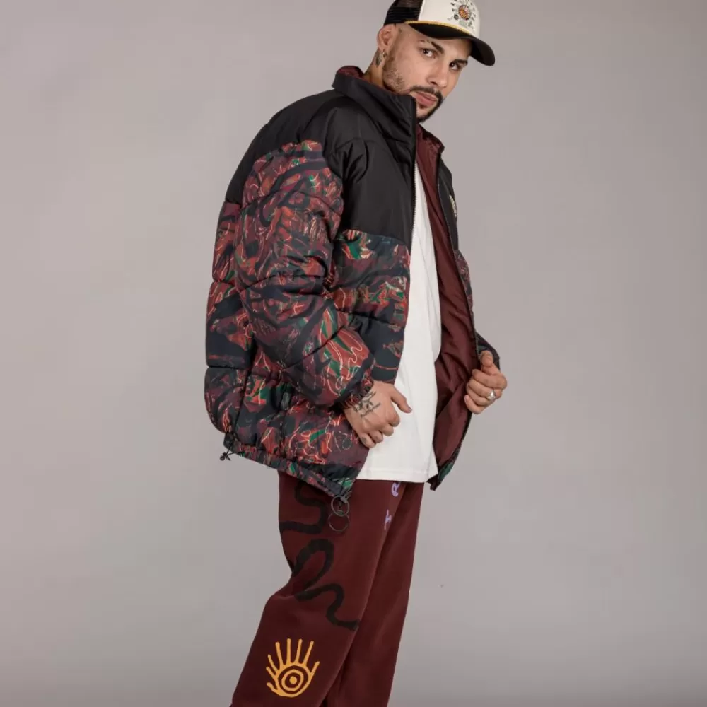 Grimey Chaqueta Puffy "Snipes X True Roots" - Brown | Fall 22 New