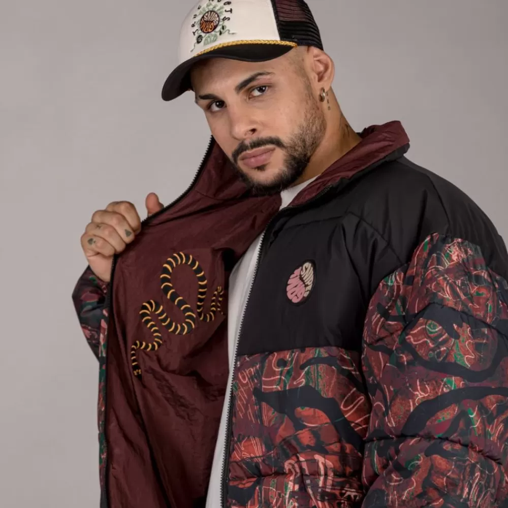 Grimey Chaqueta Puffy "Snipes X True Roots" - Brown | Fall 22 New
