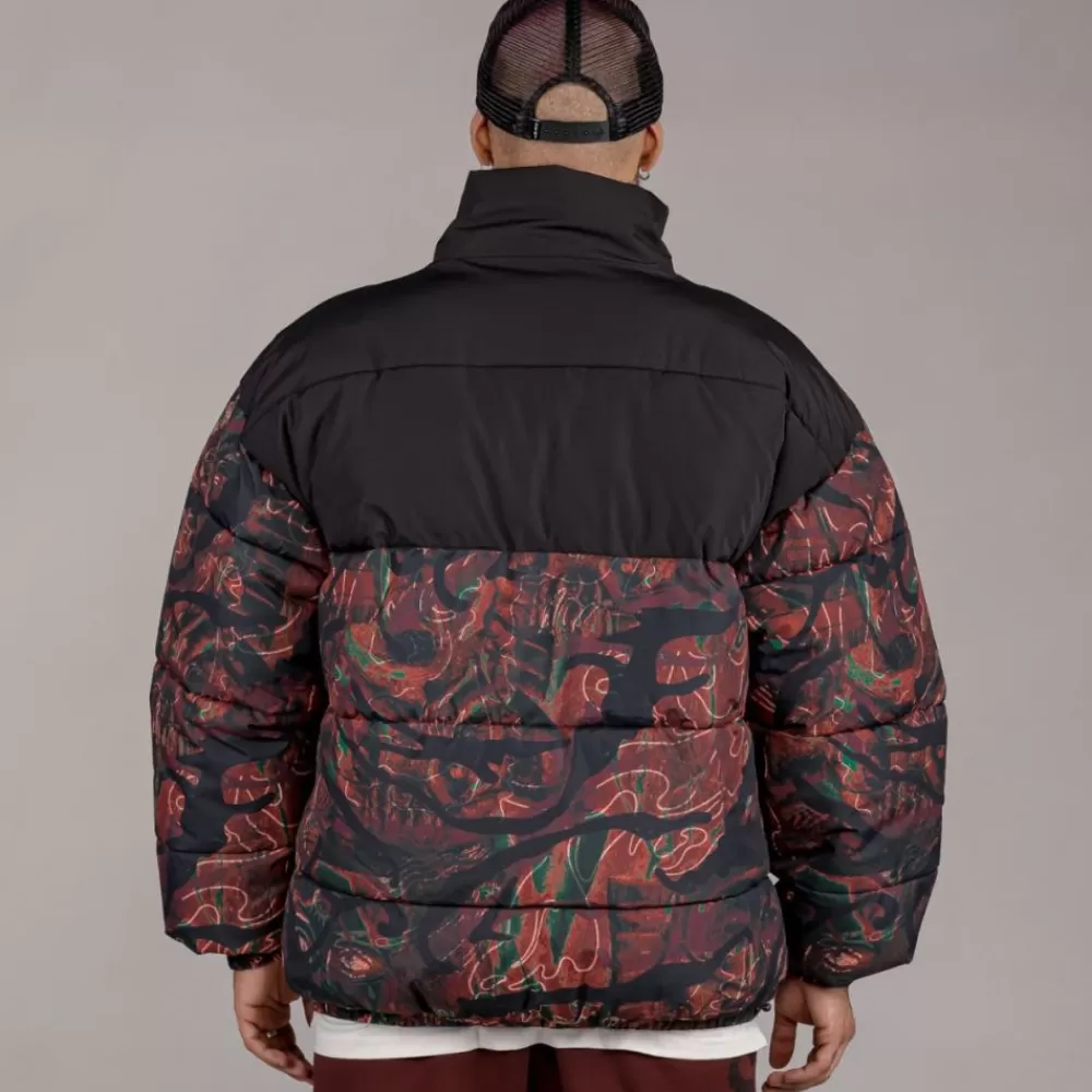 Grimey Chaqueta Puffy "Snipes X True Roots" - Brown | Fall 22 New