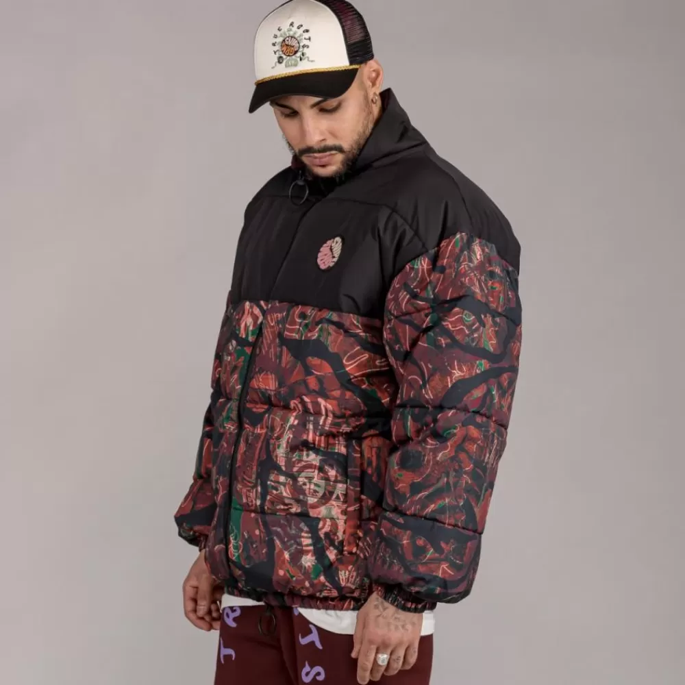 Grimey Chaqueta Puffy "Snipes X True Roots" - Brown | Fall 22 New