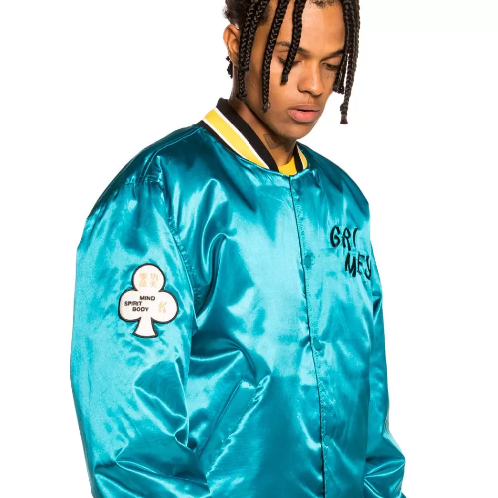 Grimey Chaqueta Satinada Reversible "Destroy All Fear" - Black/Blue | Fall 21 Flash Sale