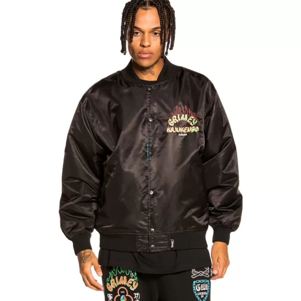 Grimey Chaqueta Satinada Reversible "Destroy All Fear" - Black/Blue | Fall 21 Flash Sale