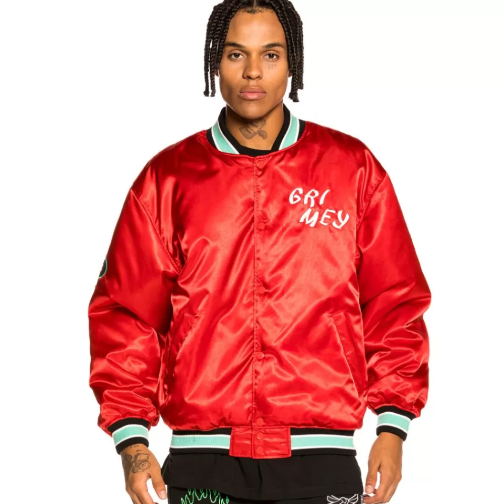Grimey Chaqueta Satinada Reversible "Destroy All Fear" - Red | Fall 21 Sale
