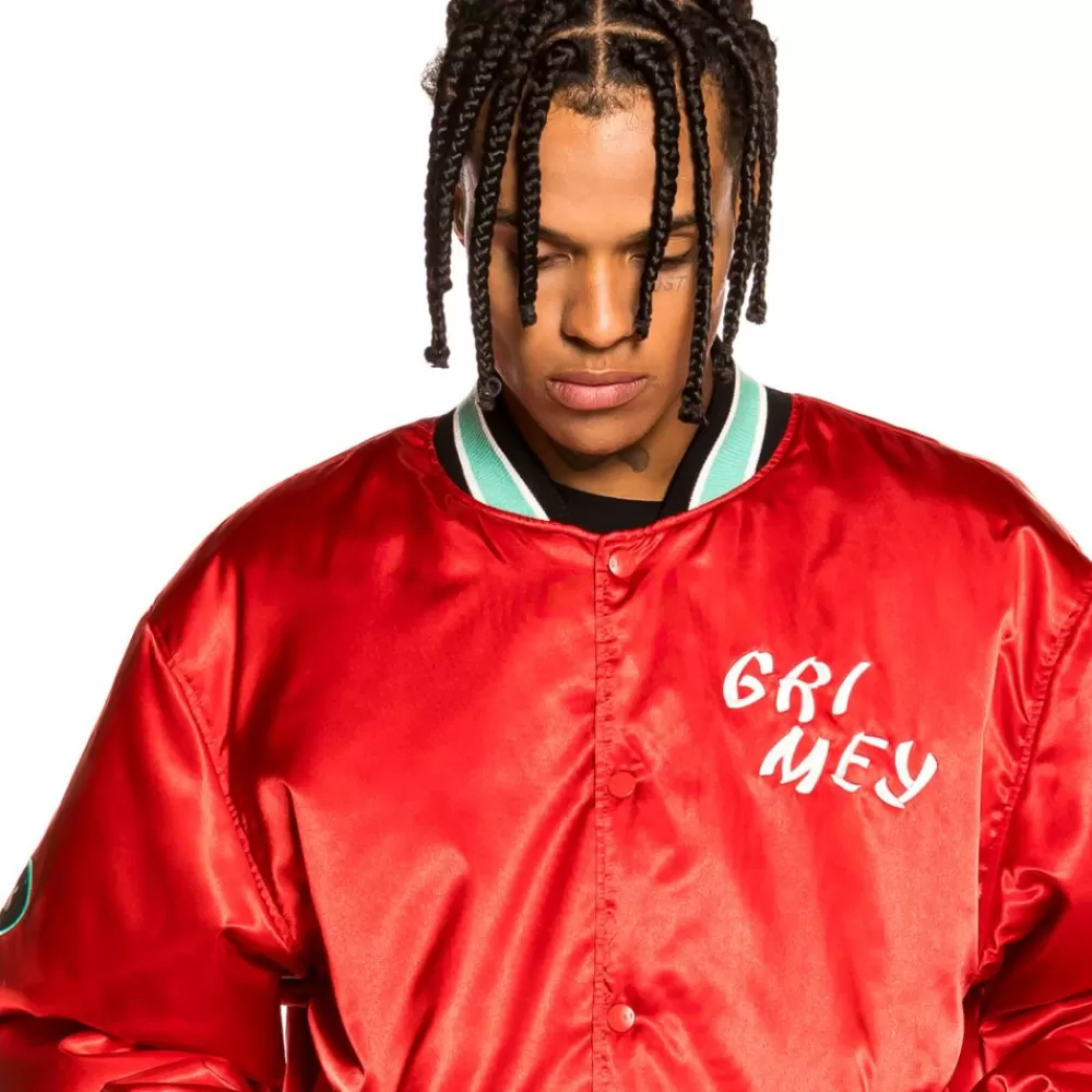 Grimey Chaqueta Satinada Reversible "Destroy All Fear" - Red | Fall 21 Sale