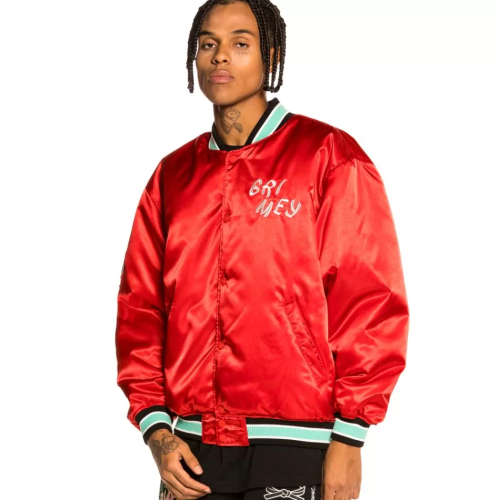 Grimey Chaqueta Satinada Reversible "Destroy All Fear" - Red | Fall 21 Sale