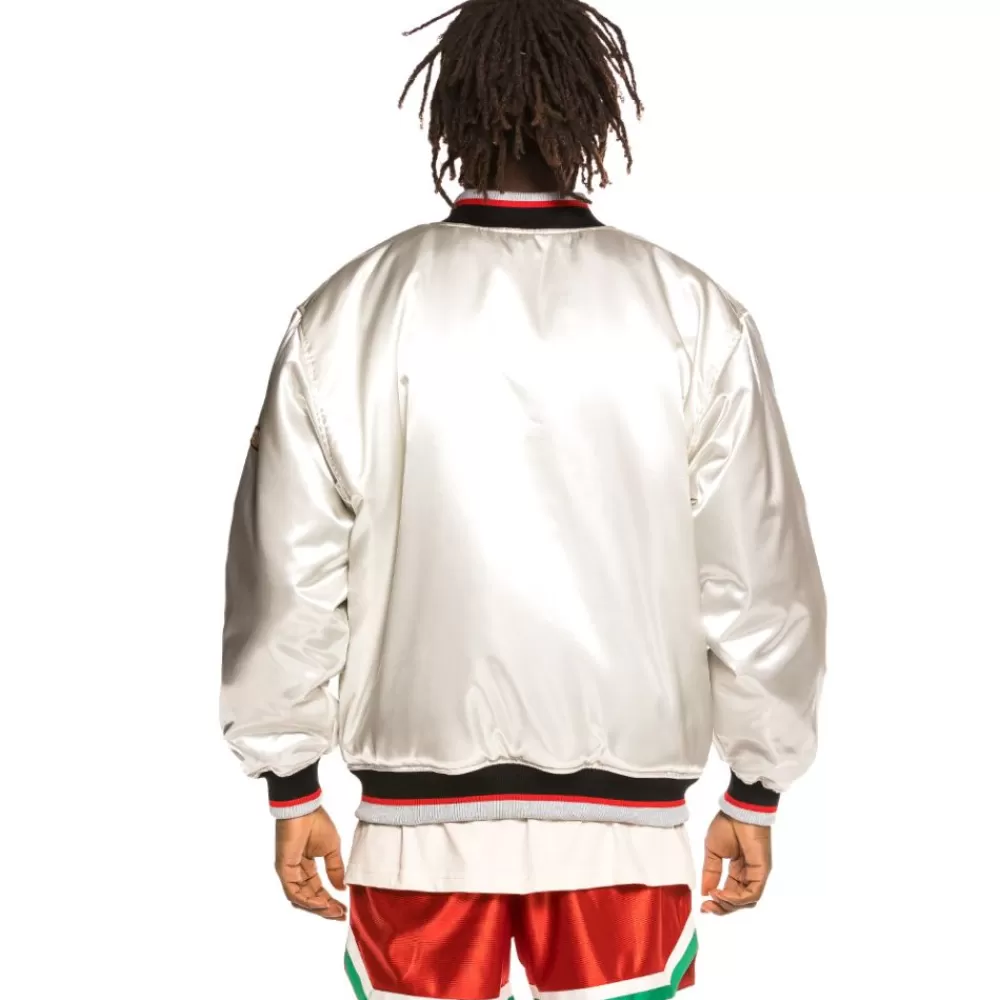Grimey Chaqueta Satinada Reversible "The Loot" - White Ii | Spring 21 Shop