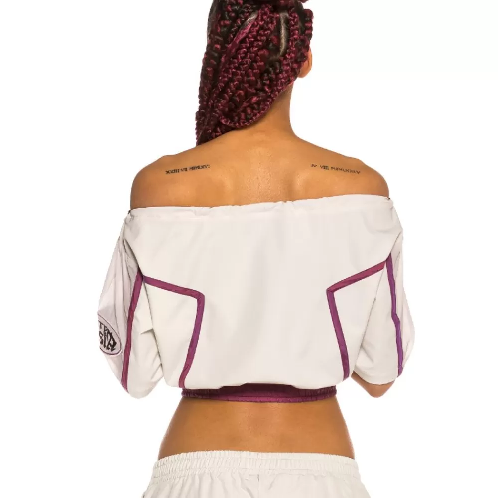 Grimey Crop Top Chica X Cherry Massia Ss20 Grey Best