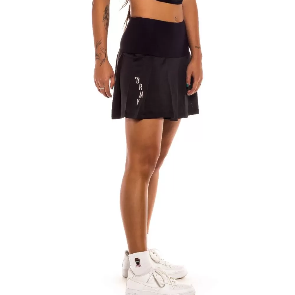Grimey Falda De Chica "Jungle Punch" Mesh Pleated - Black | Spring 22 Outlet