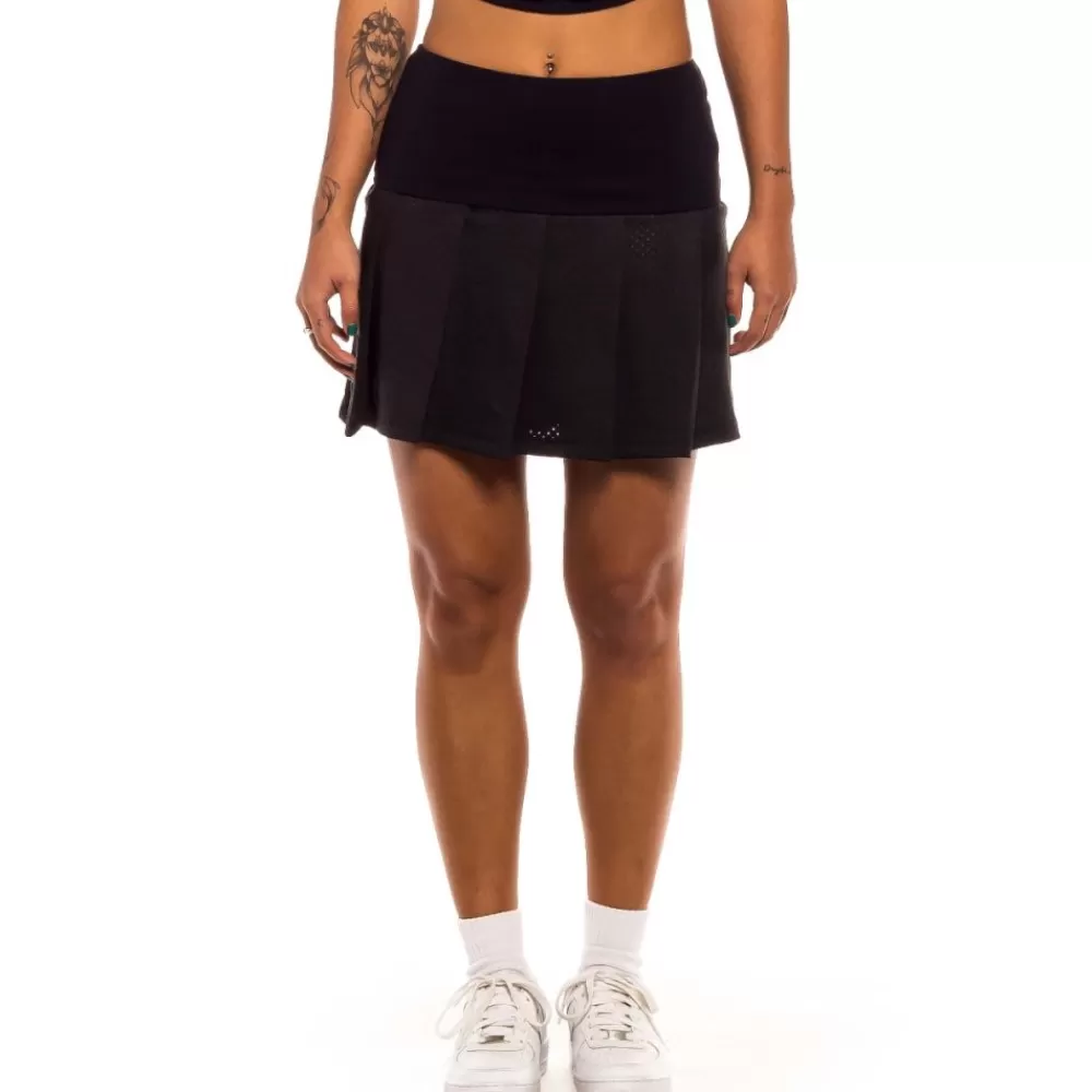 Grimey Falda De Chica "Jungle Punch" Mesh Pleated - Black | Spring 22 Outlet