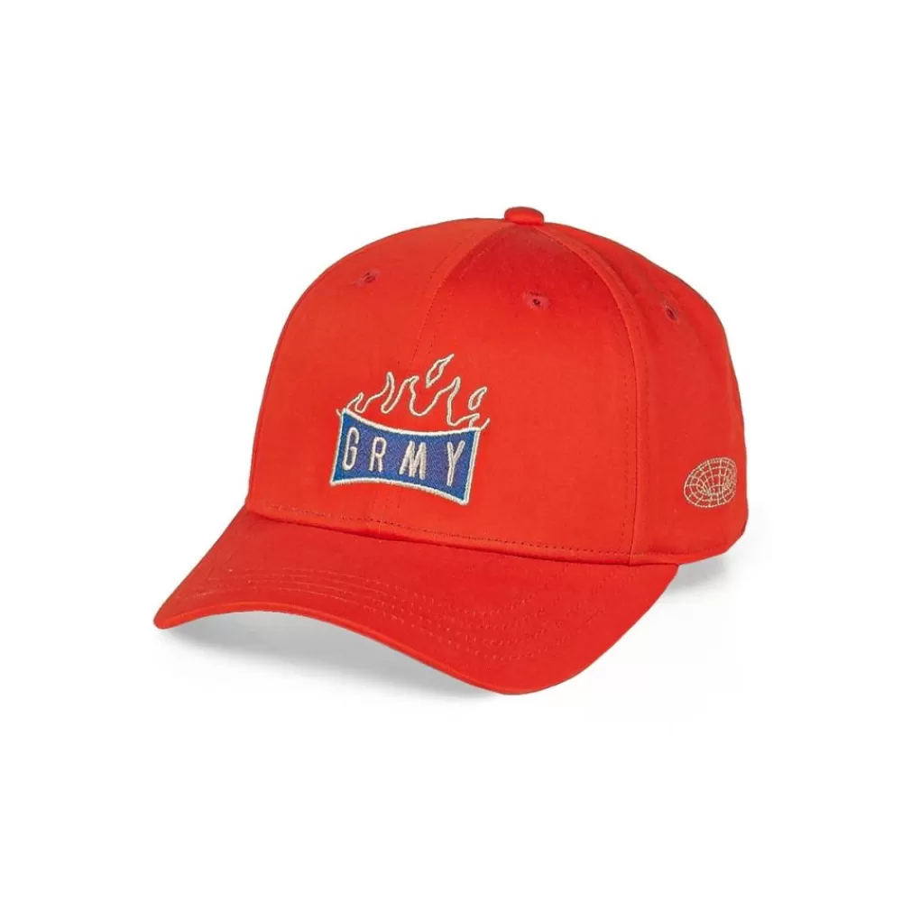 Grimey Gorra Back At You Curved Visor Snapback - Red | Fw23 Discount