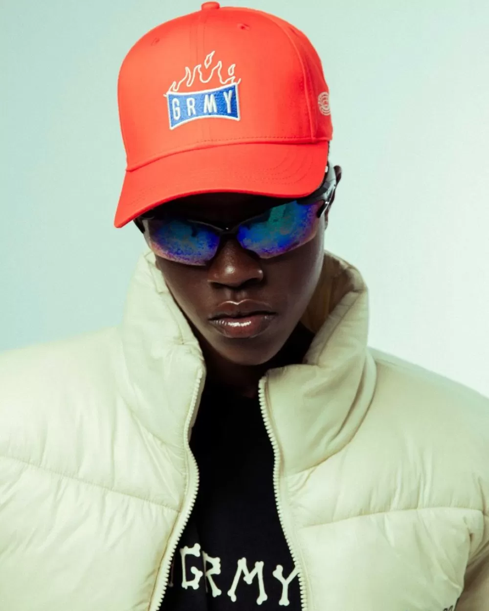 Grimey Gorra Back At You Curved Visor Snapback - Red | Fw23 Discount
