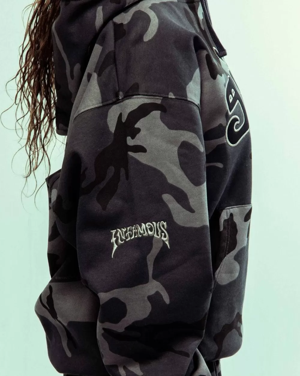Grimey All Over Print Tusker Temple Vintage Hoodie Black | Fw23 Discount