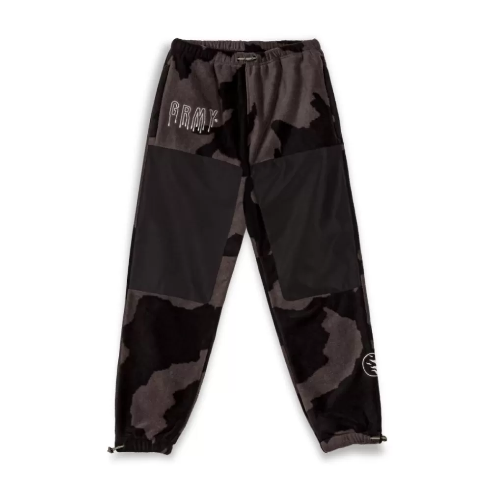 Grimey Back At You All Over Print Polar Fleece Track Pants - Black Store