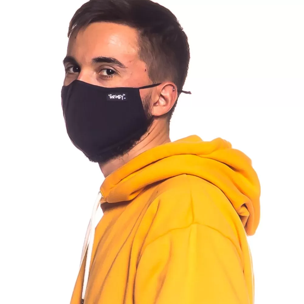 Grimey Mascarilla Woven Label Fw20 Black Flash Sale