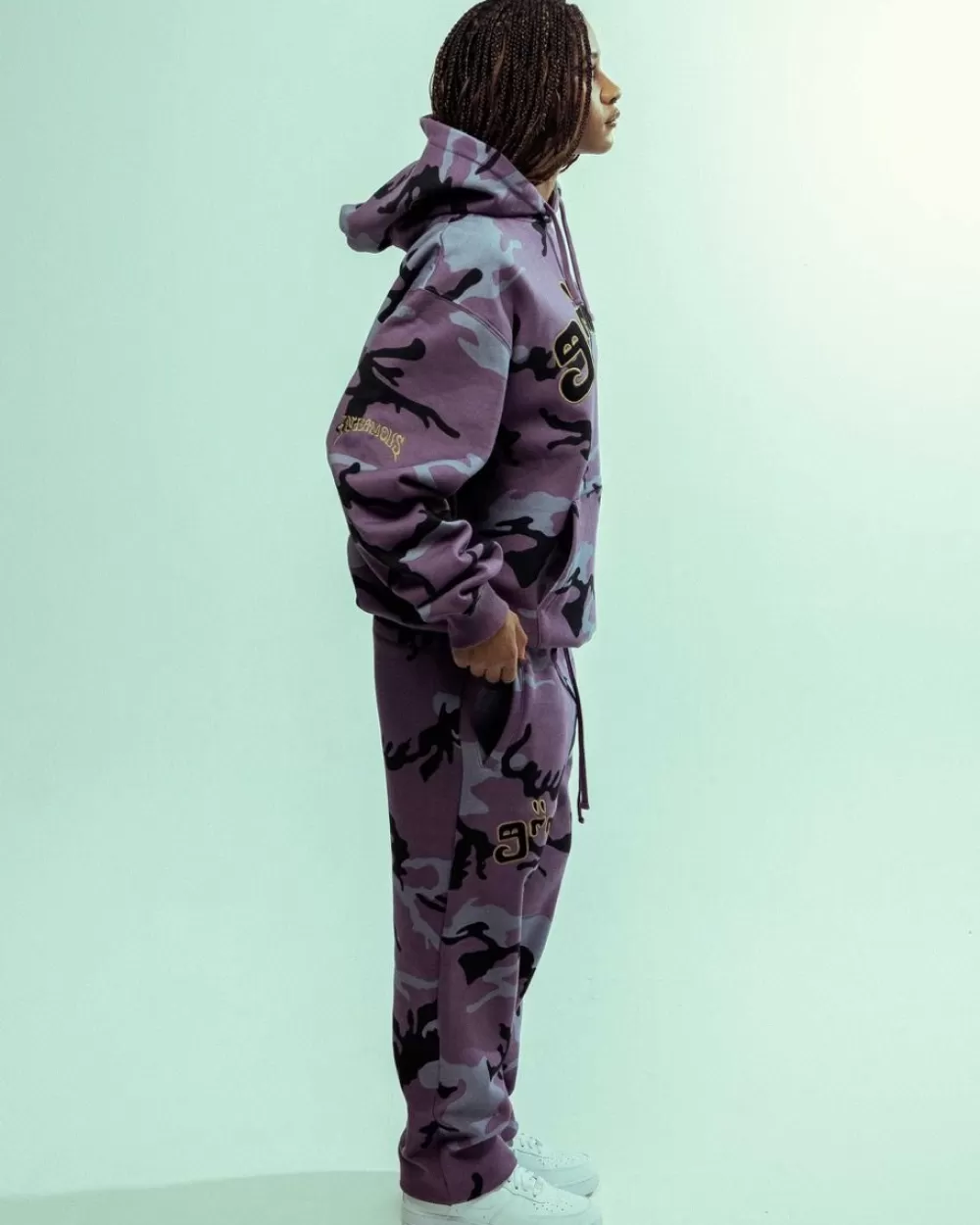 Grimey Pantalon Chandal All Over Print Tusker Temple - Purple | Fw23 Outlet