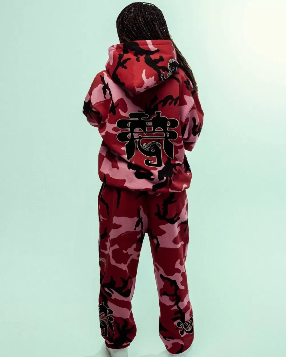 Grimey Pantalon Chandal All Over Print Tusker Temple - Red | Fw23 Outlet