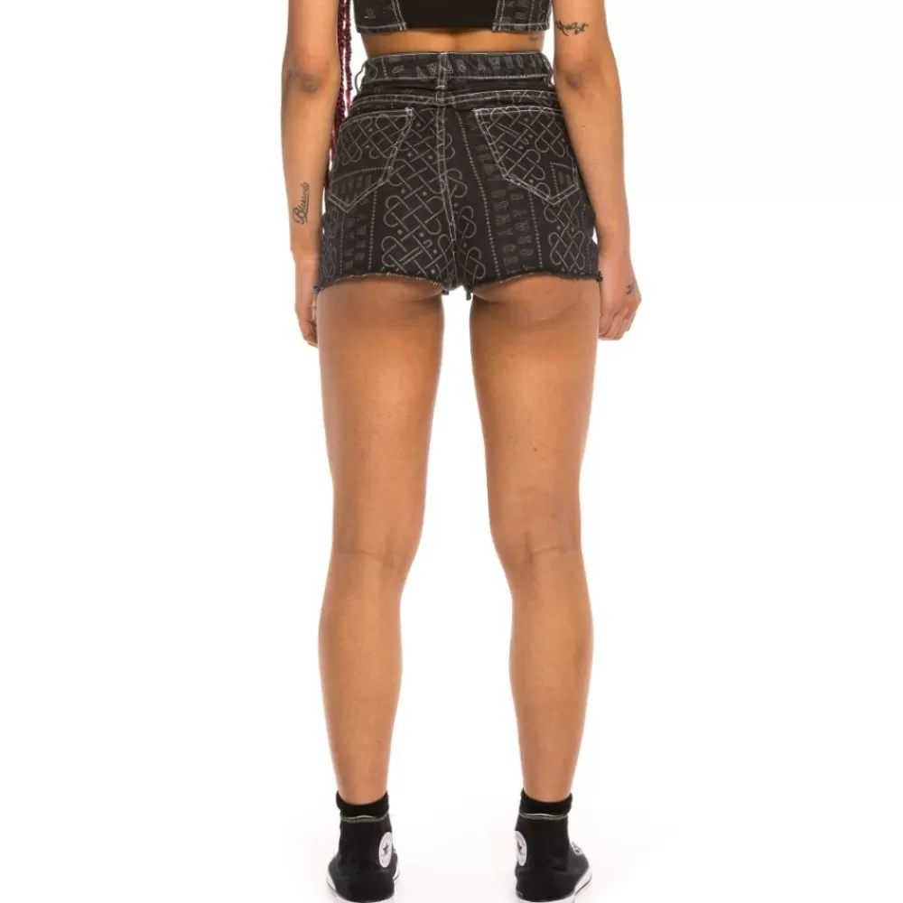 Grimey Pantalon Corto Chica Carnitas Denim Ss20 Black Outlet