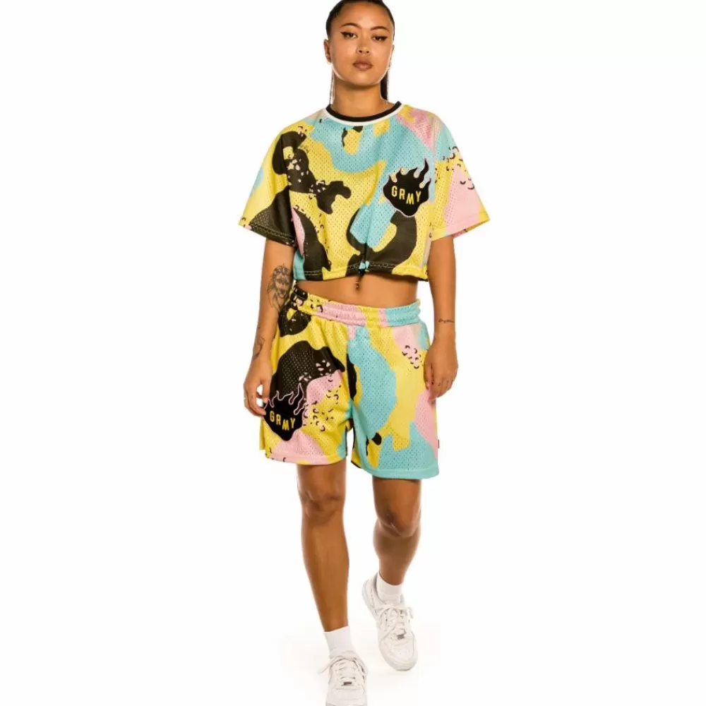 Grimey Pantalon Corto De Chica "Trespass All Over Print" - Camo | Summer 22 New