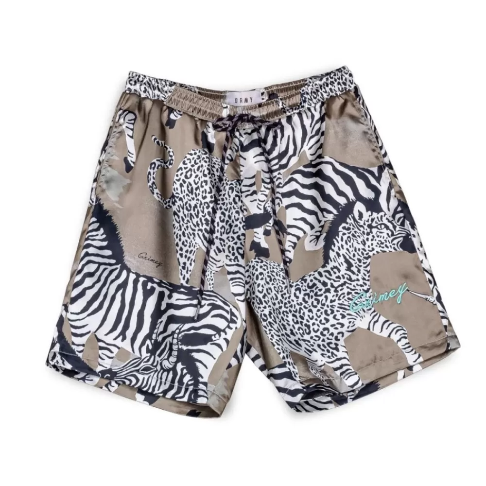Grimey Pantalon Corto Animal Satin - Copper | Summer 23 Hot