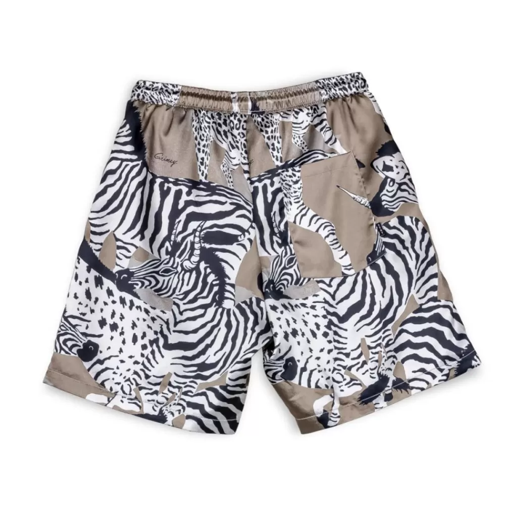 Grimey Pantalon Corto Animal Satin - Copper | Summer 23 Hot