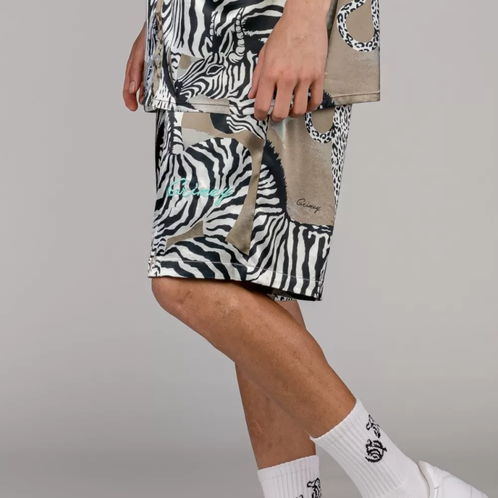Grimey Pantalon Corto Animal Satin - Copper | Summer 23 Hot